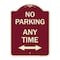 Signmission No Parking Anytime W/ Bidirectional Arrow Heavy-Gauge Aluminum Sign, 24" x 18", BU-1824-23777 A-DES-BU-1824-23777 - alternate 1